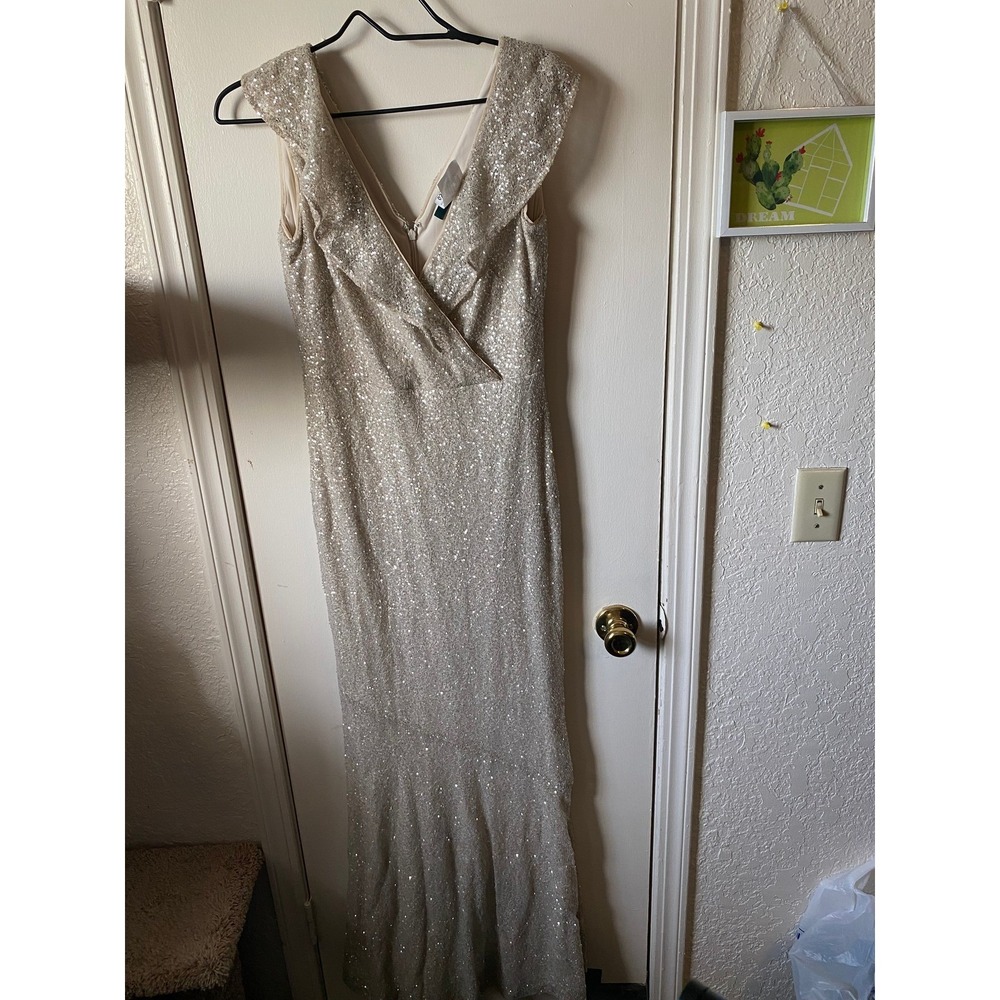 Lauren Ralph Lauren Sequin Gown Formal Dress Sleeveless‎ Evening Party size 2